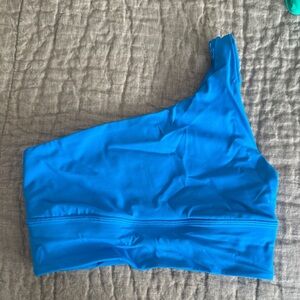 lululemon athletica Vibrant poolside Blue One-Shoulder Sports Bra Top